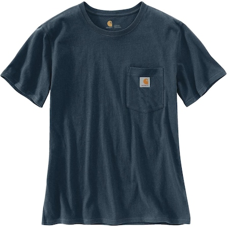 Carhartt Women's T-Shirt, Cotton, Navy, XXL 103067-412XXLREG